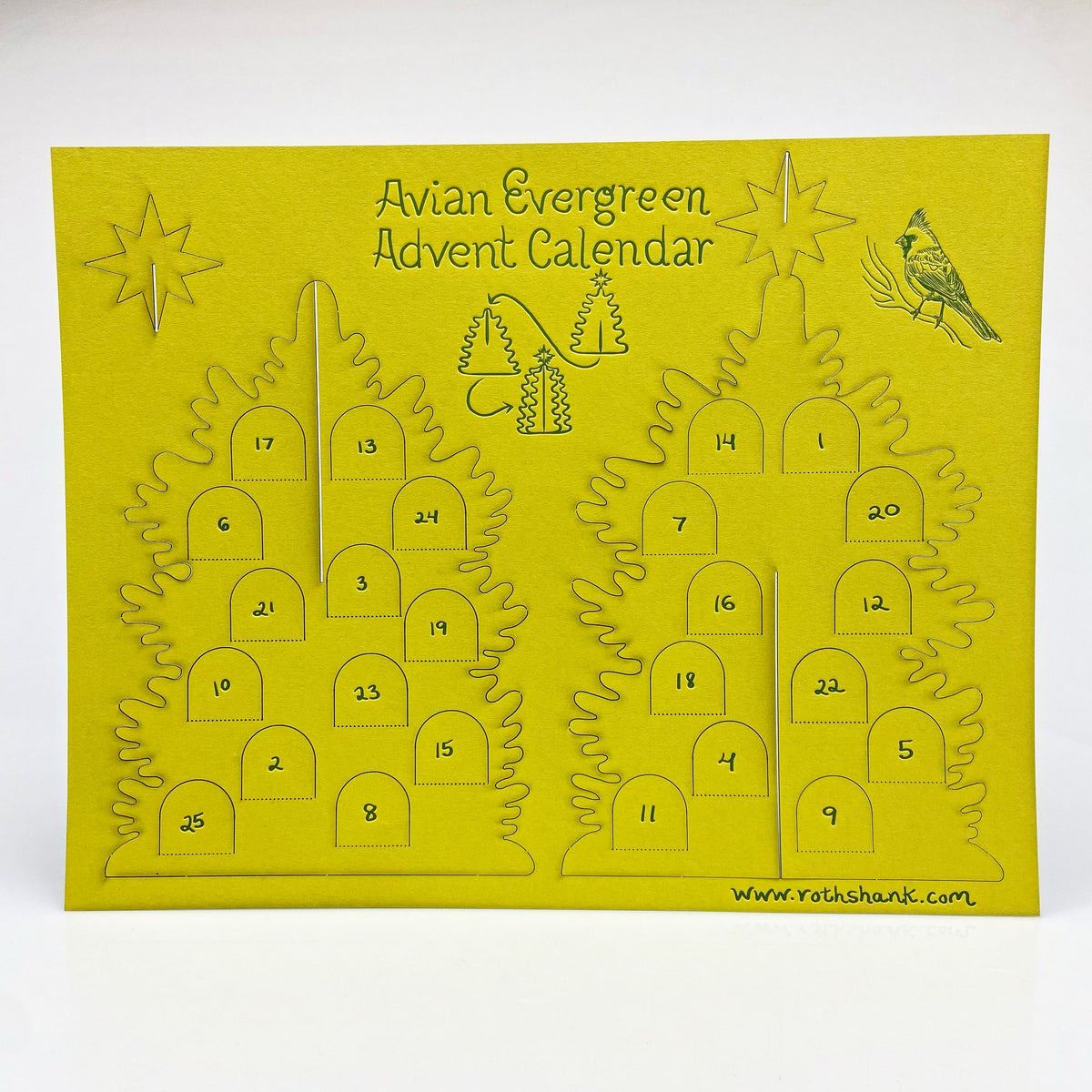 Avian Evergreen Advent Calendar rothshank