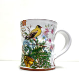 Bird and flowers mug