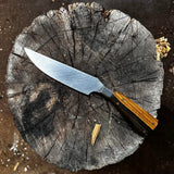 Knife with lignum vitae handle