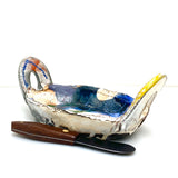 Butter dish with knife