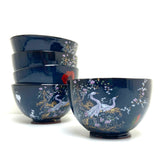 Black and white floral bowl