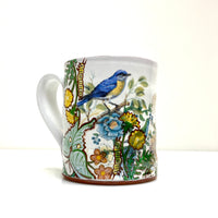 Bird and flowers mug