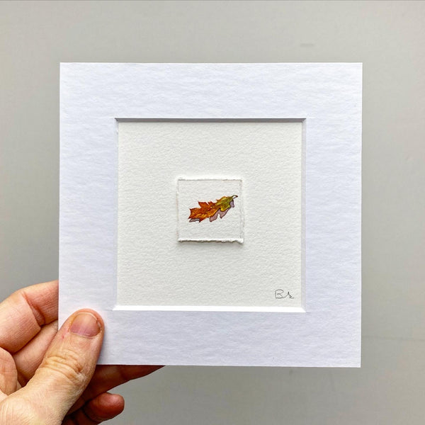 FRAMED Painting of a leaf