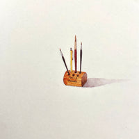 FRAMED Miniature Painting featured in Tiny Gratitudes Book by Brooke Rothshank