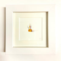 FRAMED Miniature Painting featured in Tiny Gratitudes Book by Brooke Rothshank